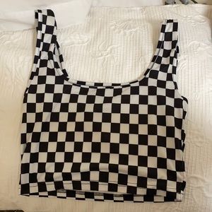Checkered SHEIN crop top